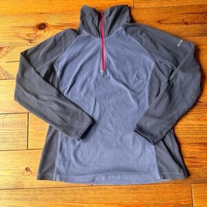 Columbia Blue 1/4 zip pullover lightweight fleece